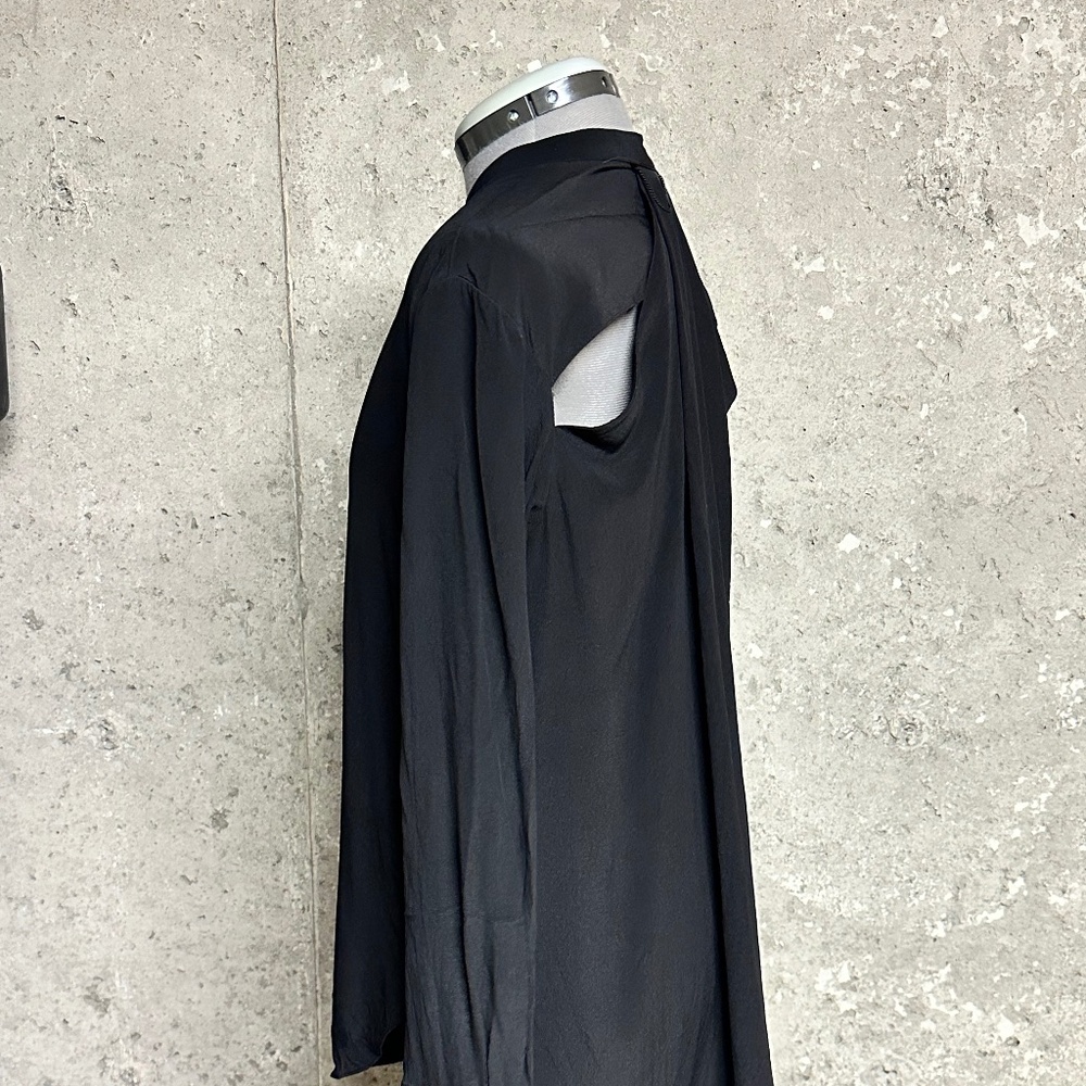 Rag and Bone Architectural Cut-Out Black Silk Blouse